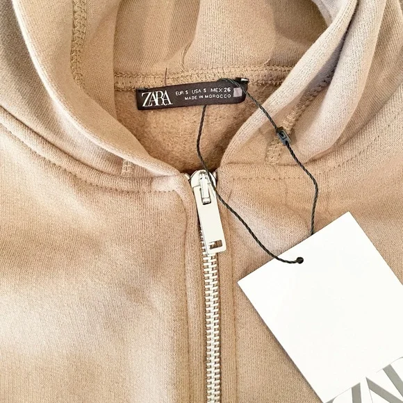 NWT Zara Oversized Zip-Up Hoodie - Picture 4 of 6